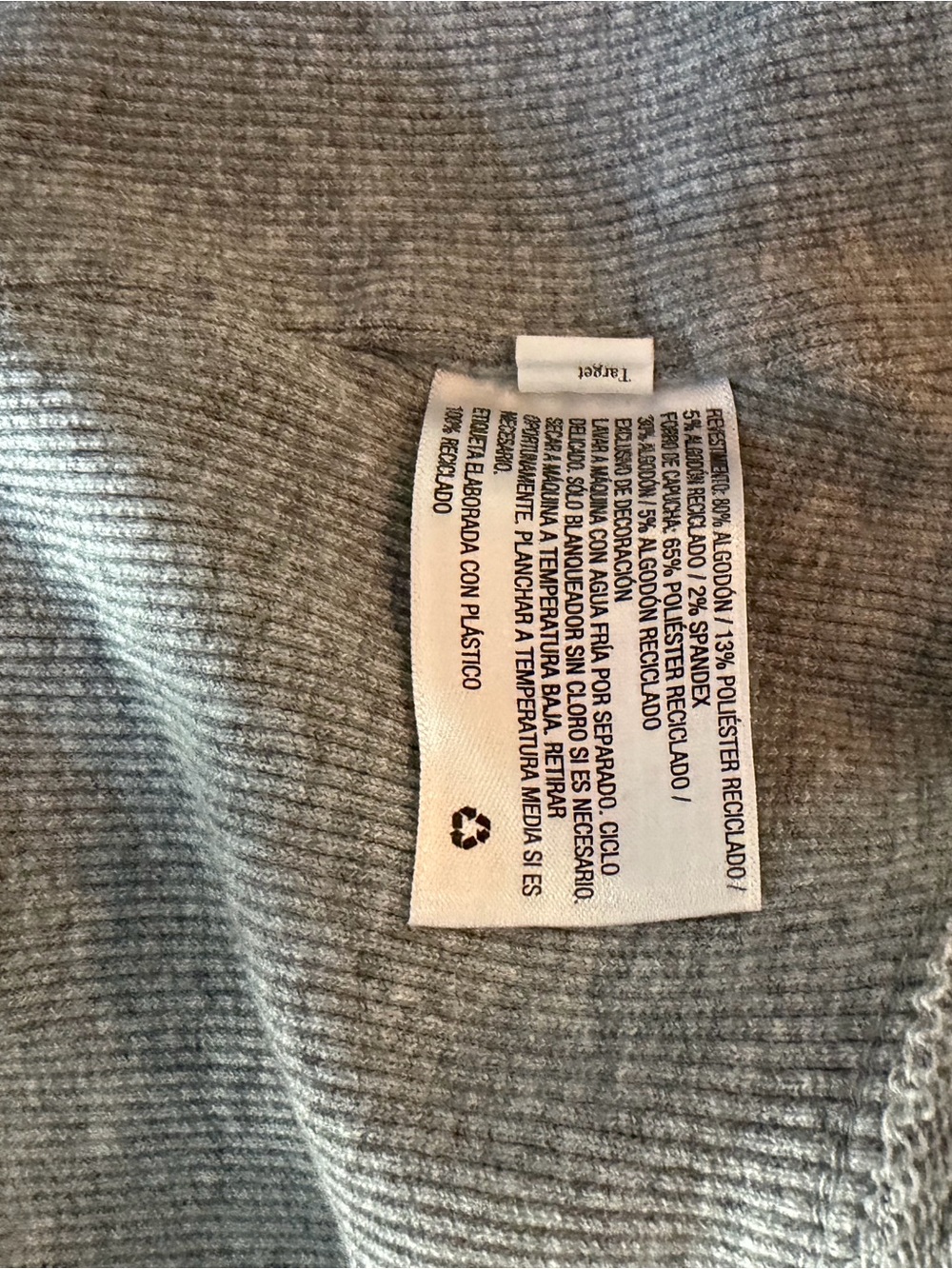 🩶 JoyLab Cropped Hoodie Zip Up Gray Heavyweight Size M - Picture 3 of 3
